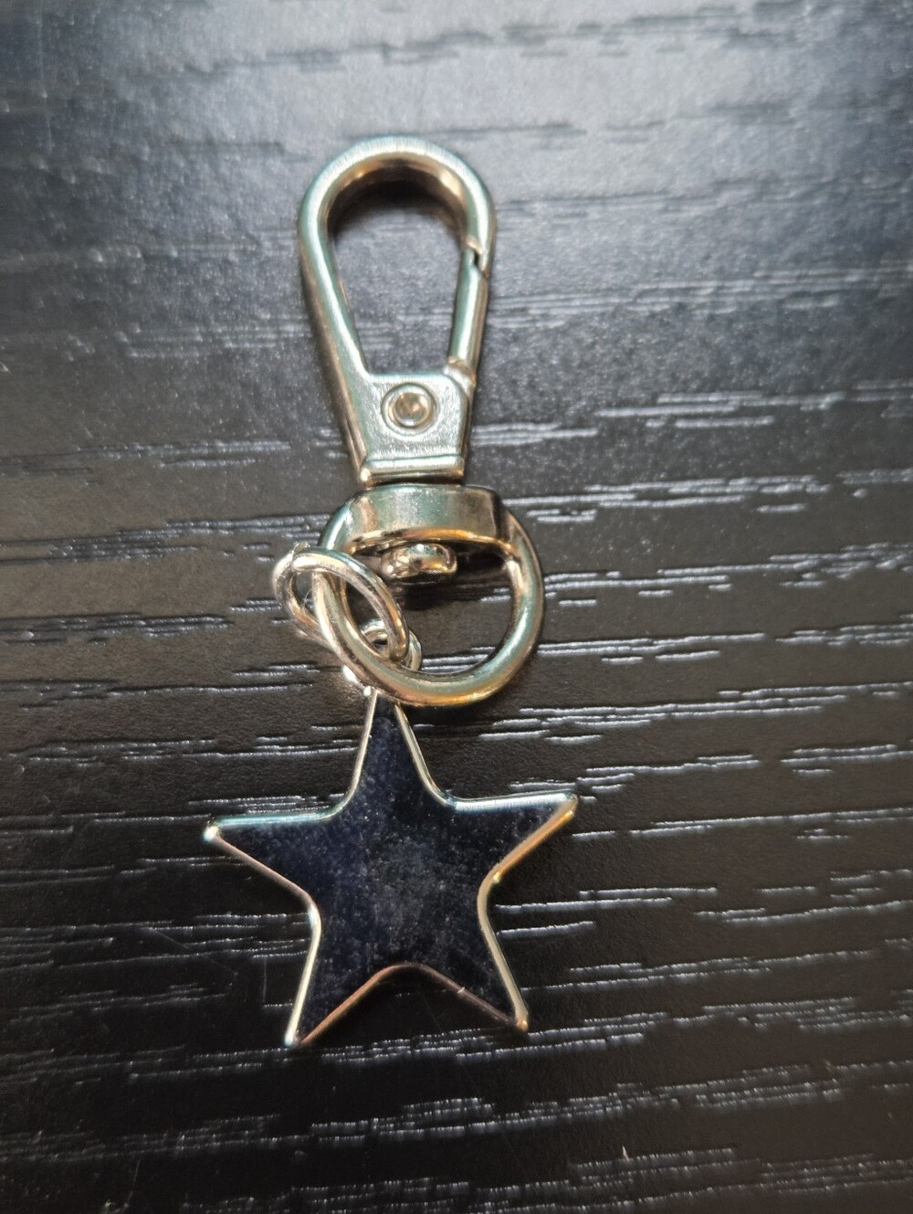 Small Silver Star Keychain Charm